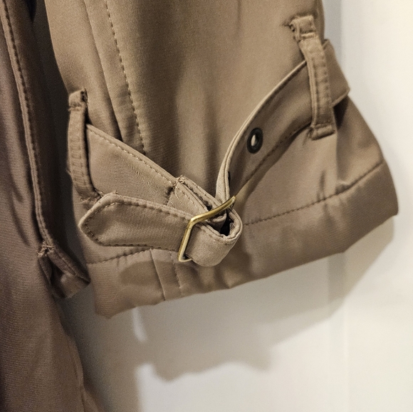 NWT - Jones New York Tan Mid Length Double Breasted Trench Coat - Size XL - Picture 10 of 12